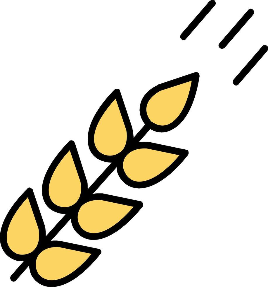 Wheat Line Filled Icon vector