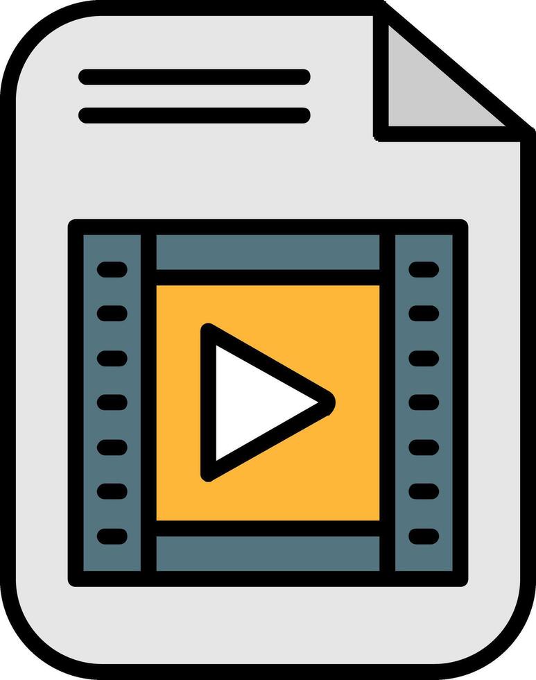 File Line Filled Icon vector