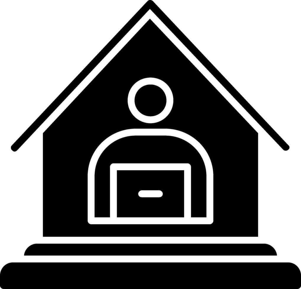 Teleworking Glyph Icon vector