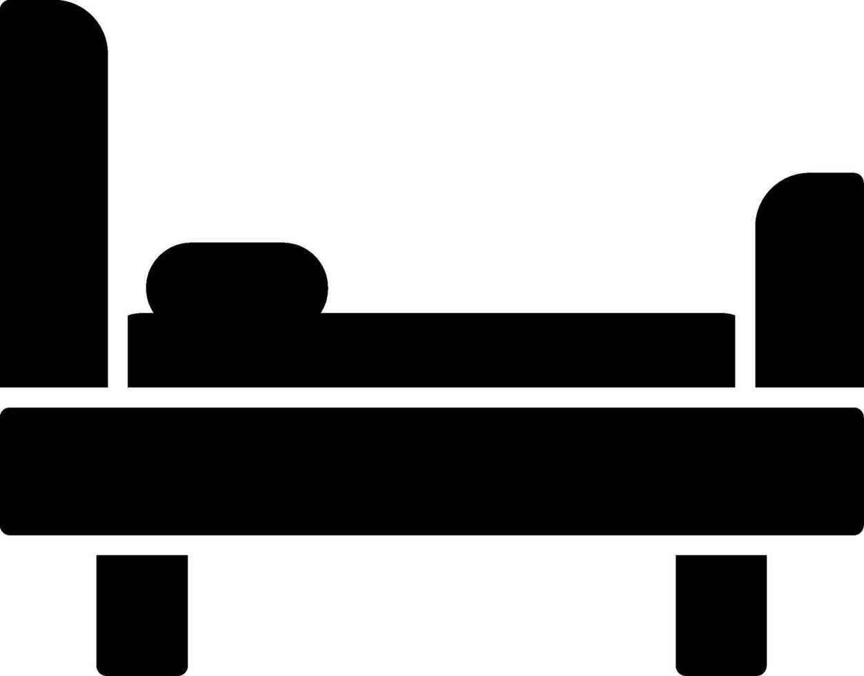 Bed Glyph Icon vector