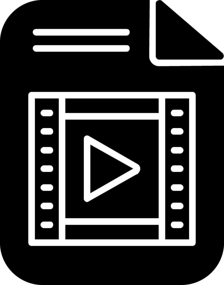 File Glyph Icon vector