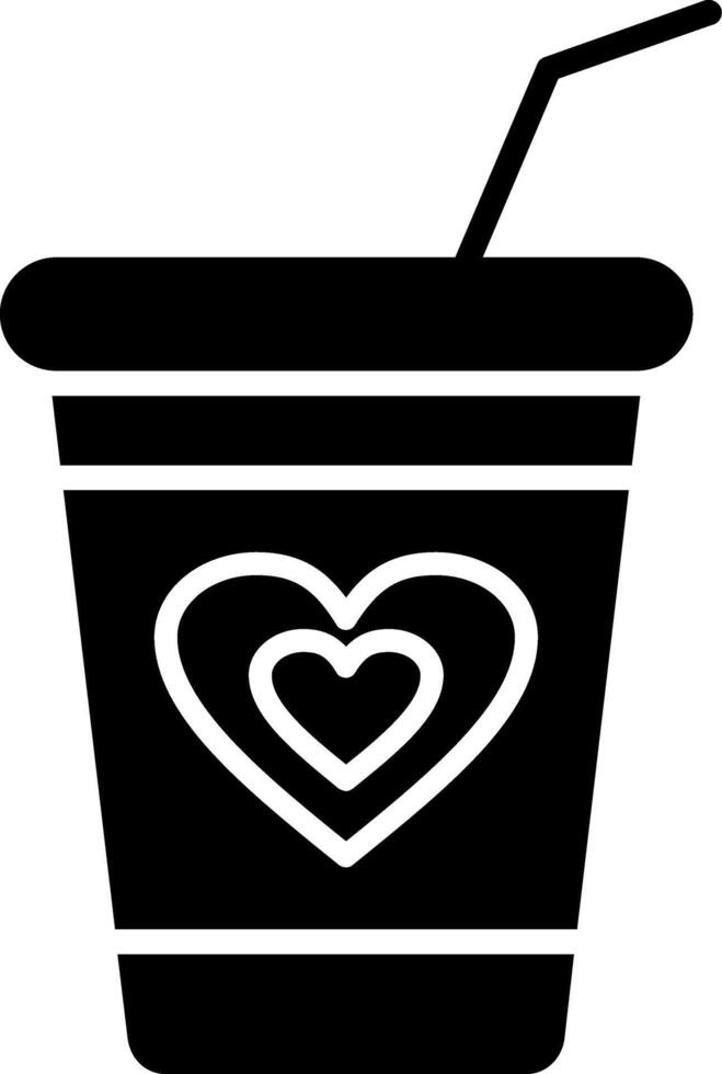 Milkshake Glyph Icon vector