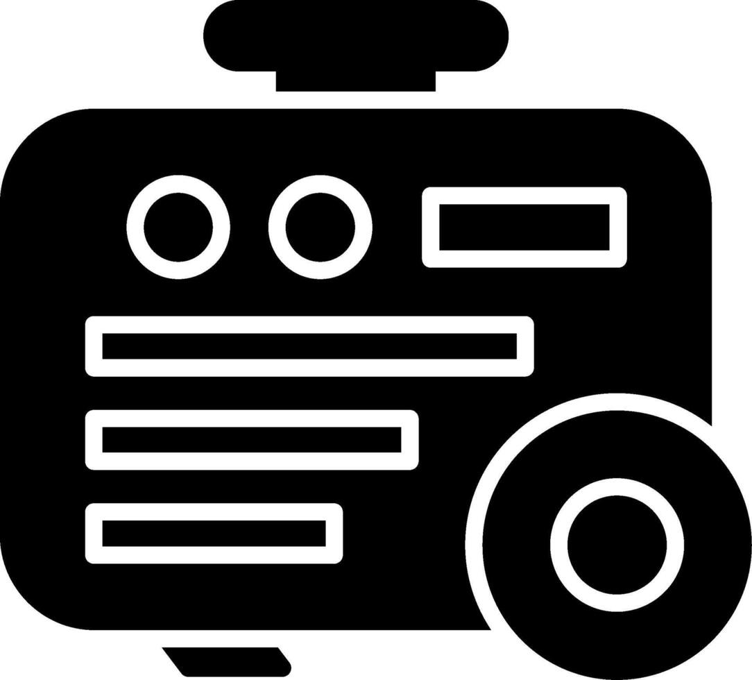 Electric Generator Glyph Icon vector