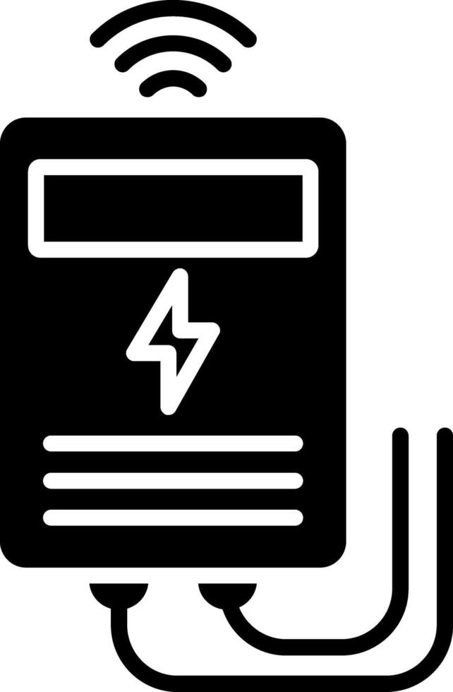 Power Meter Glyph Icon vector