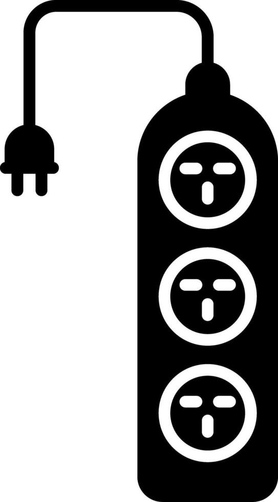 Extension Cable Glyph Icon vector