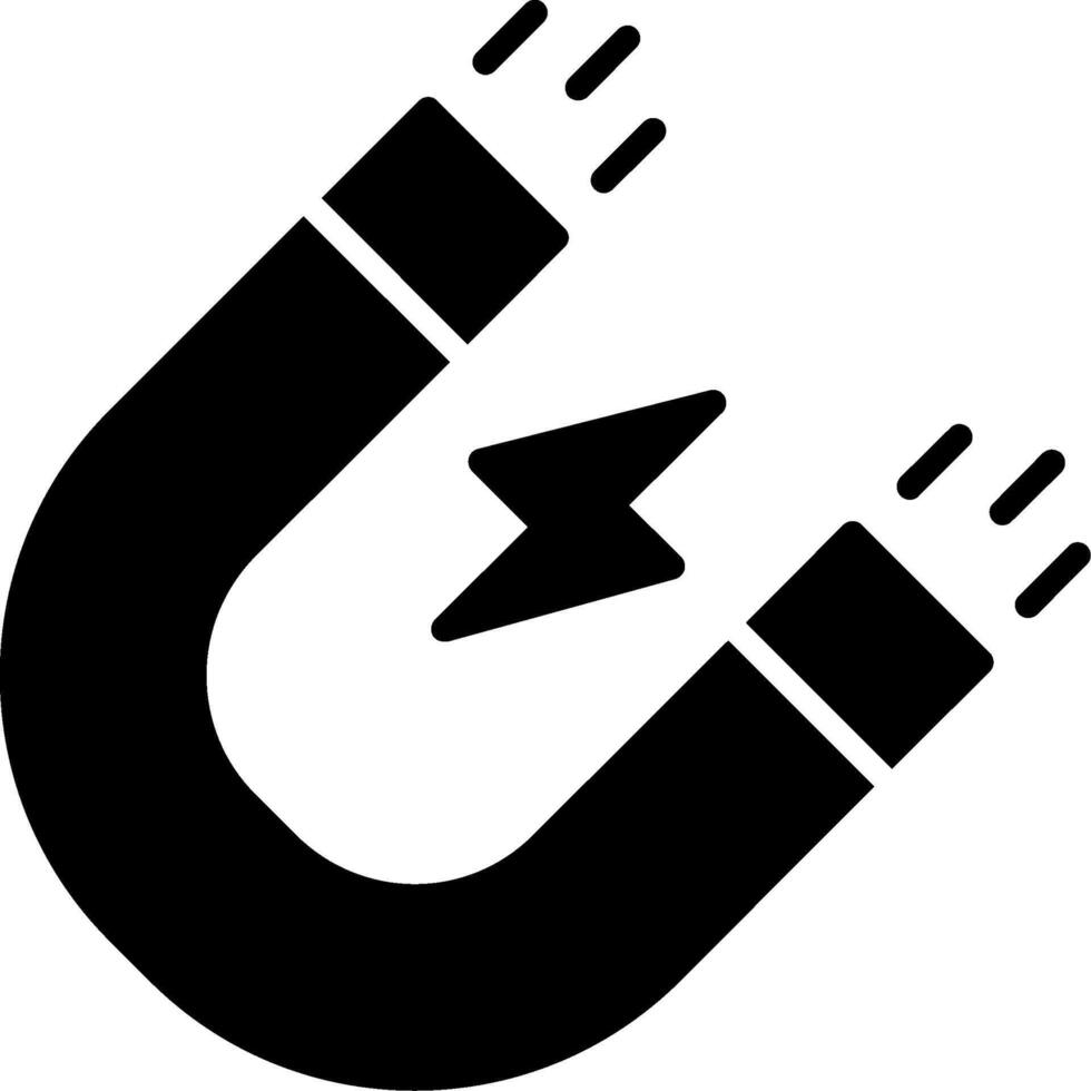 Magnet Glyph Icon vector
