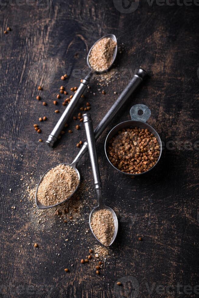 Gluten free healthy organic buckwheat flour photo