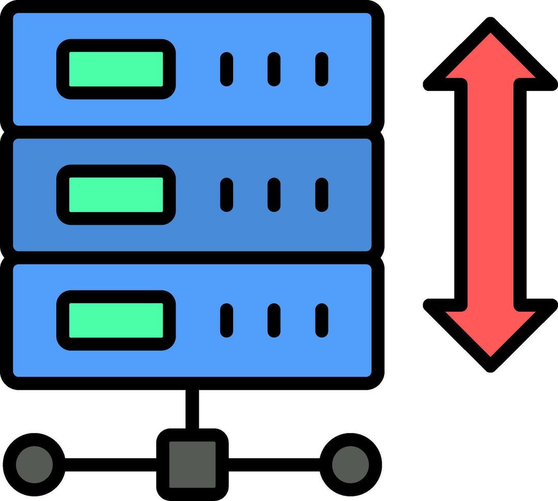 Expand Arrows Line Filled Icon vector