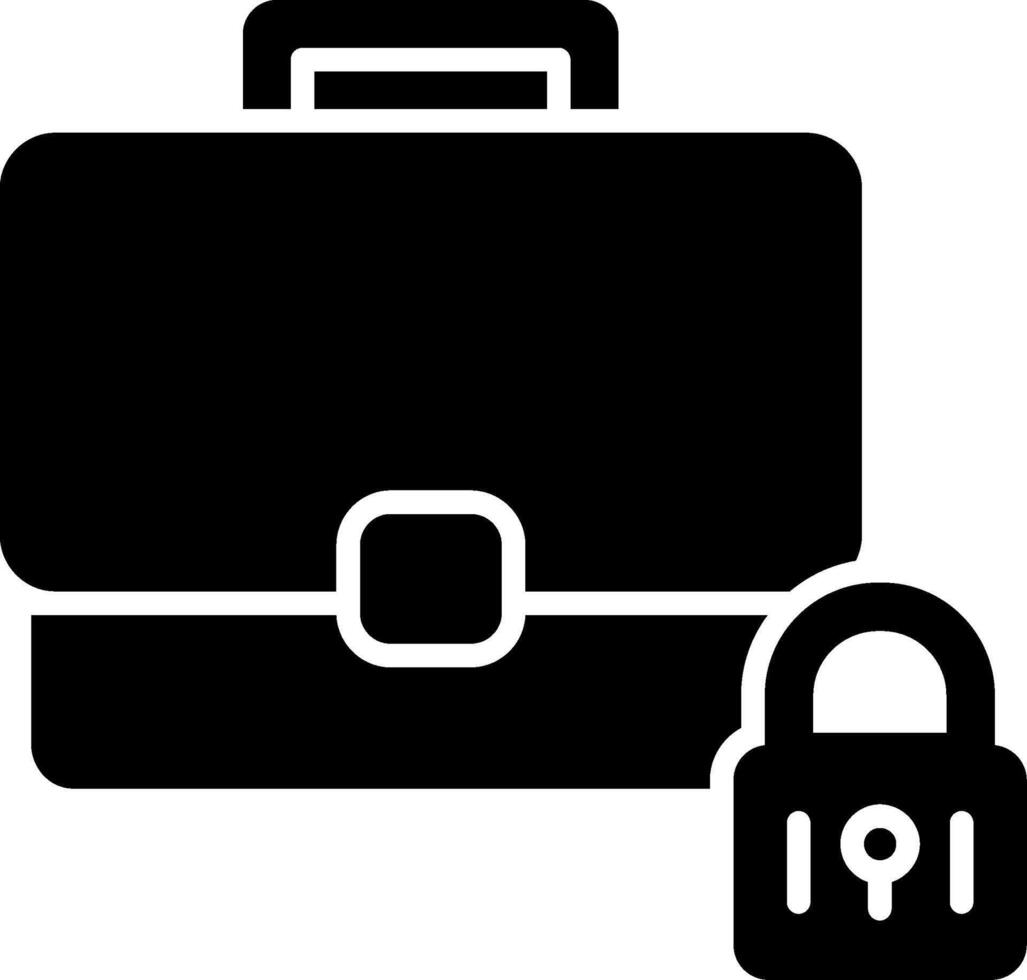 Briefcase Glyph Icon vector