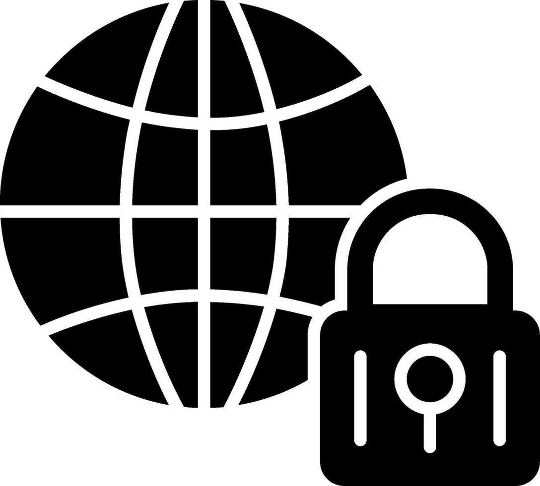 Internet Security Glyph Icon vector