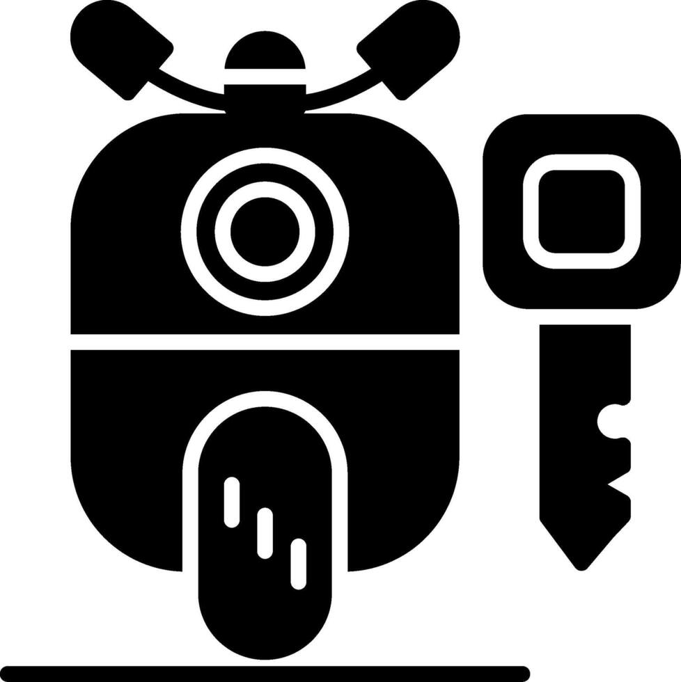 Motorbike Glyph Icon vector
