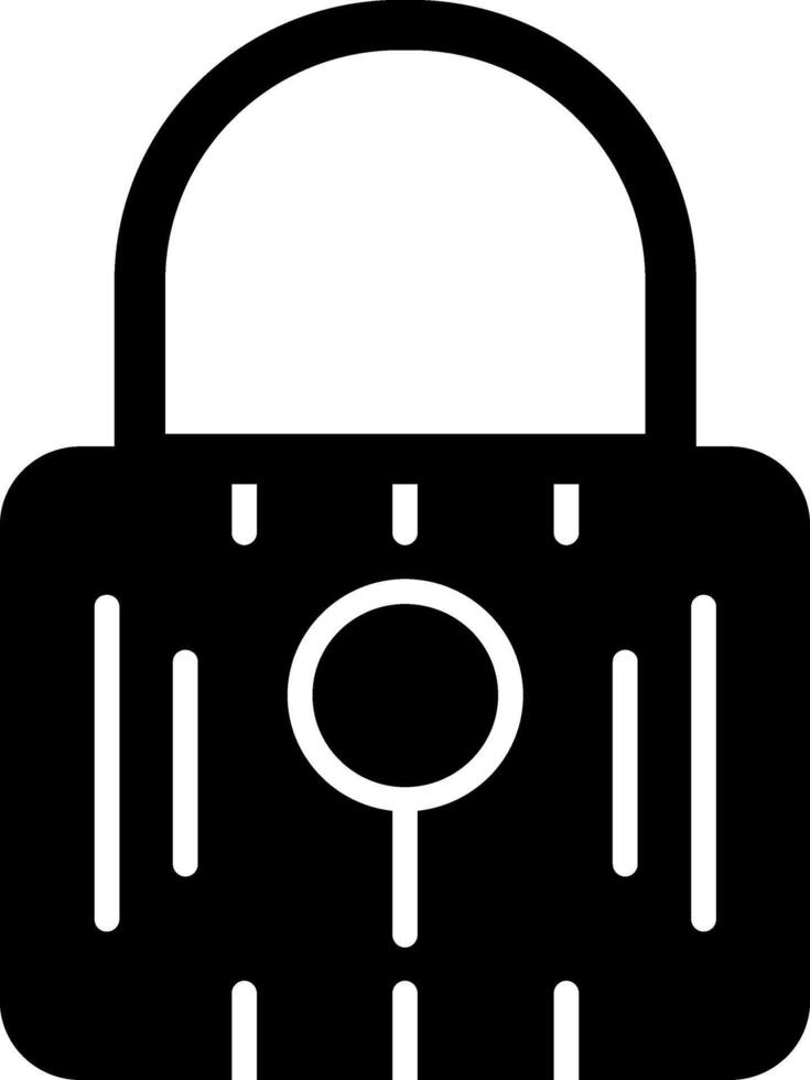 Locked Glyph Icon vector
