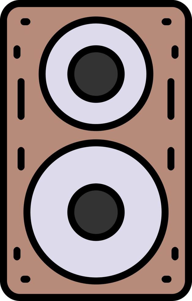Speaker Line Filled Icon vector