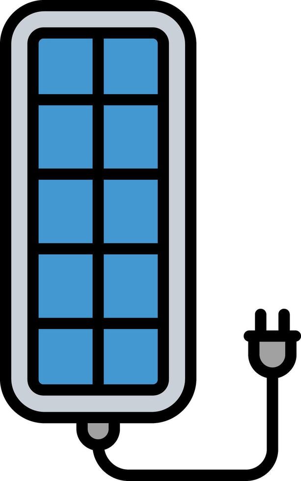 Solar Panel Line Filled Icon vector