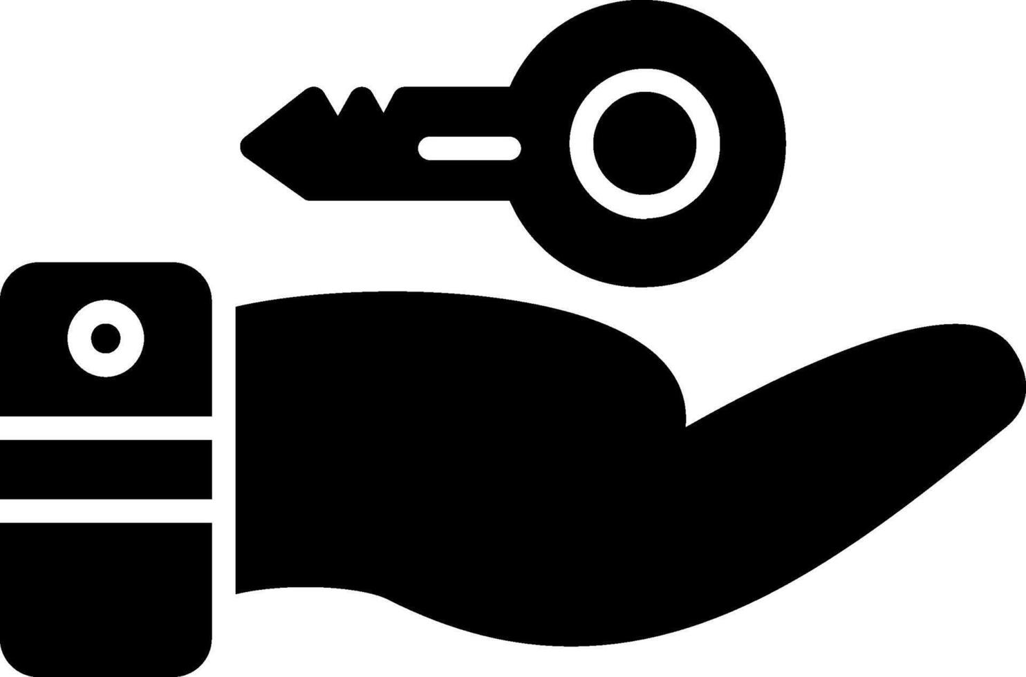 Hand Over Glyph Icon vector