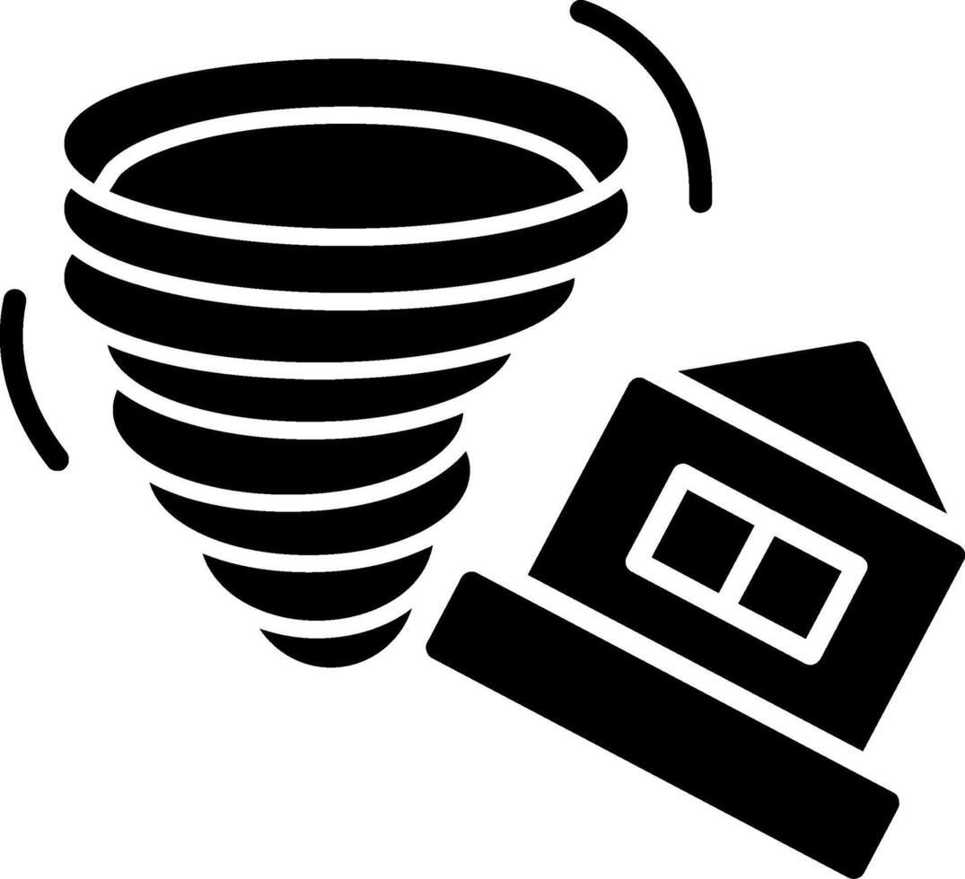 Tornado Glyph Icon vector