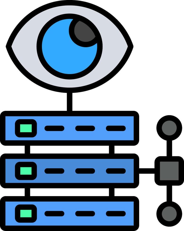 Data Visualization Line Filled Icon vector