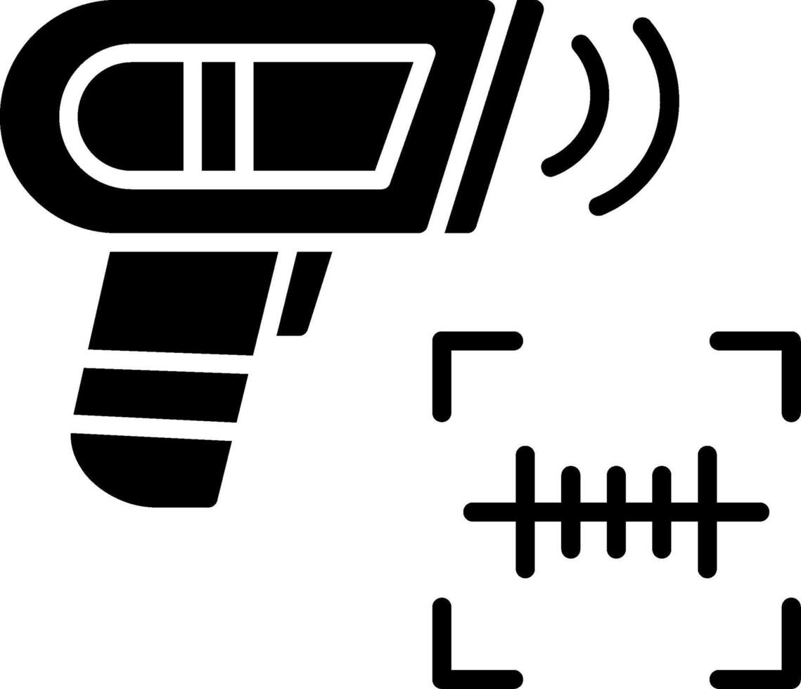 Scanning Glyph Icon vector