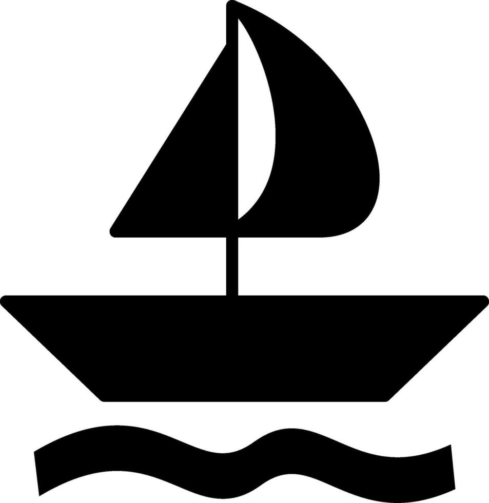 Sailing Glyph Icon vector