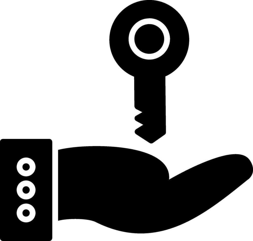 Hand Over Glyph Icon vector