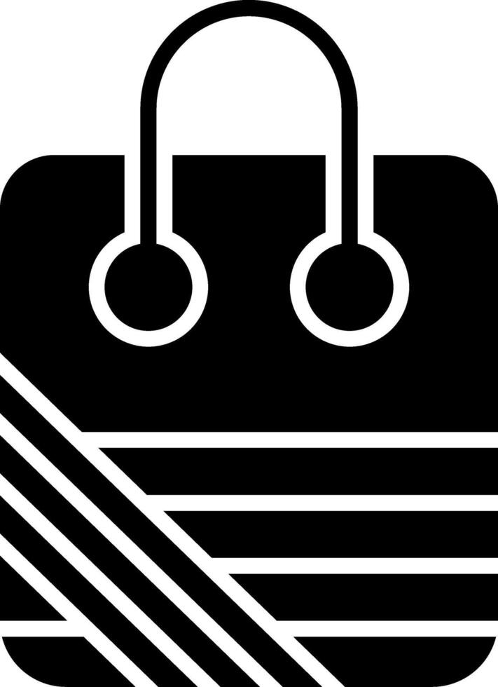 Shopping Bag Glyph Icon vector
