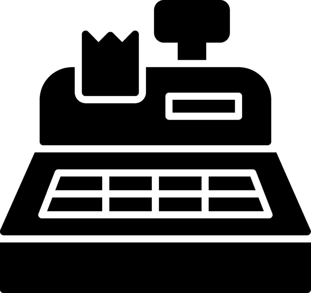 Cash Register Glyph Icon vector