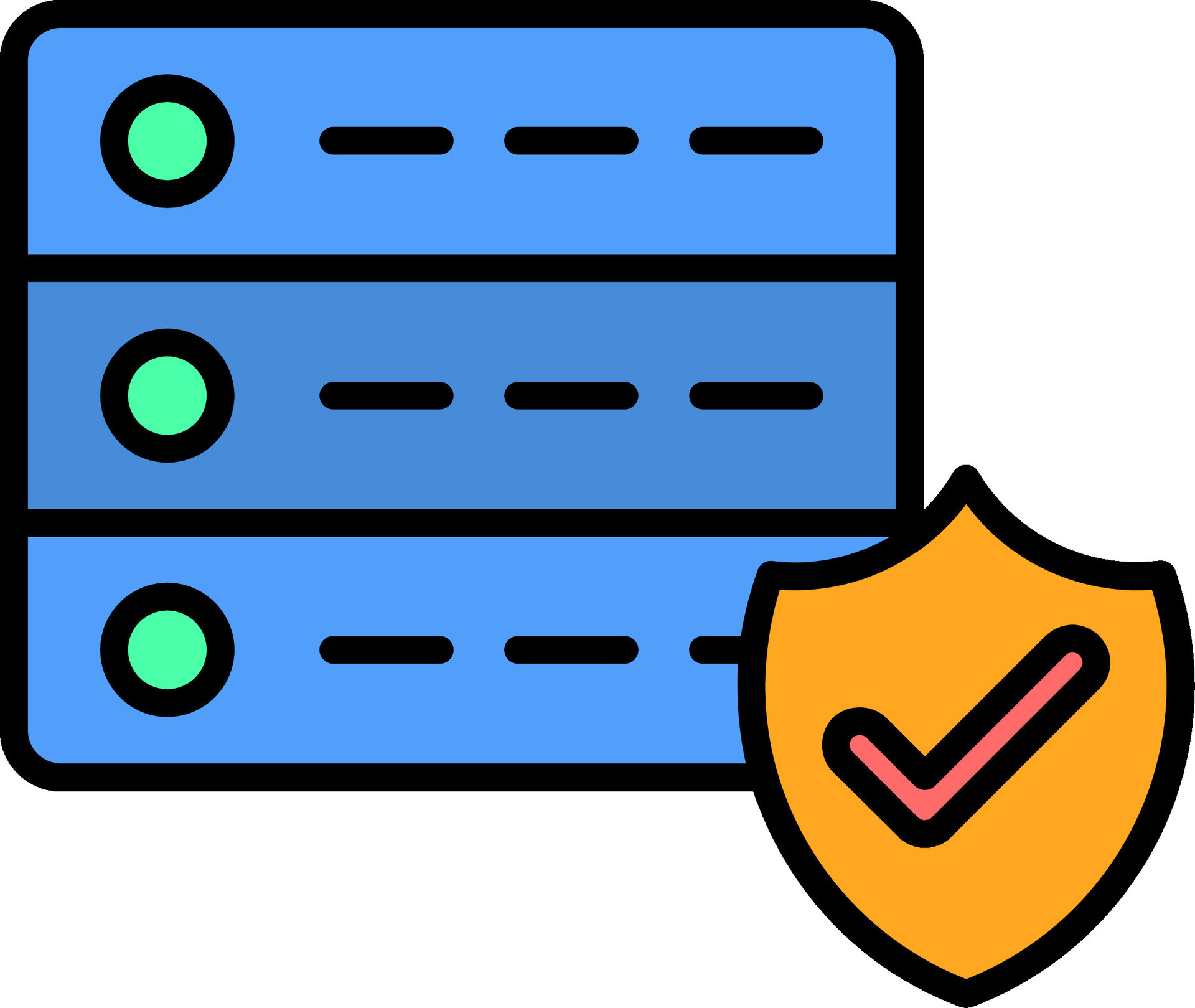 Data Protection Line Filled Icon 43300369 Vector Art at Vecteezy
