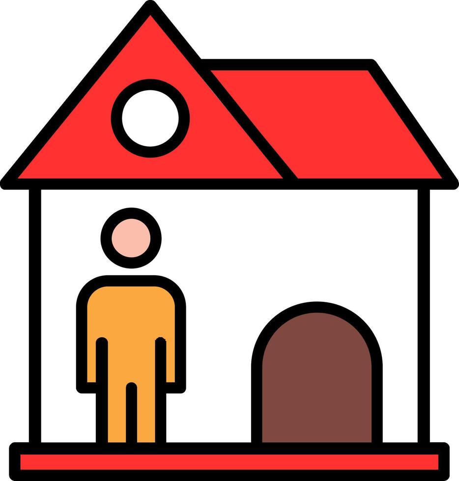 Landlord Line Filled Icon vector