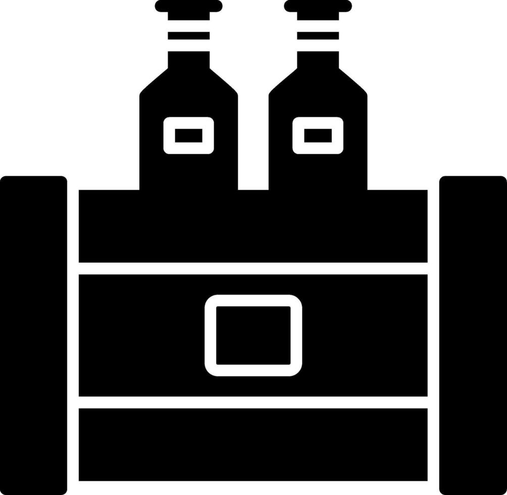 Beer Box Glyph Icon vector