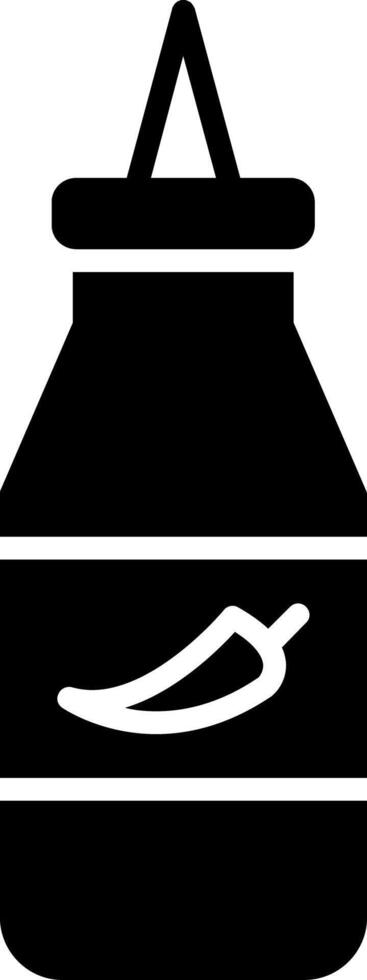 Ketchup Glyph Icon vector