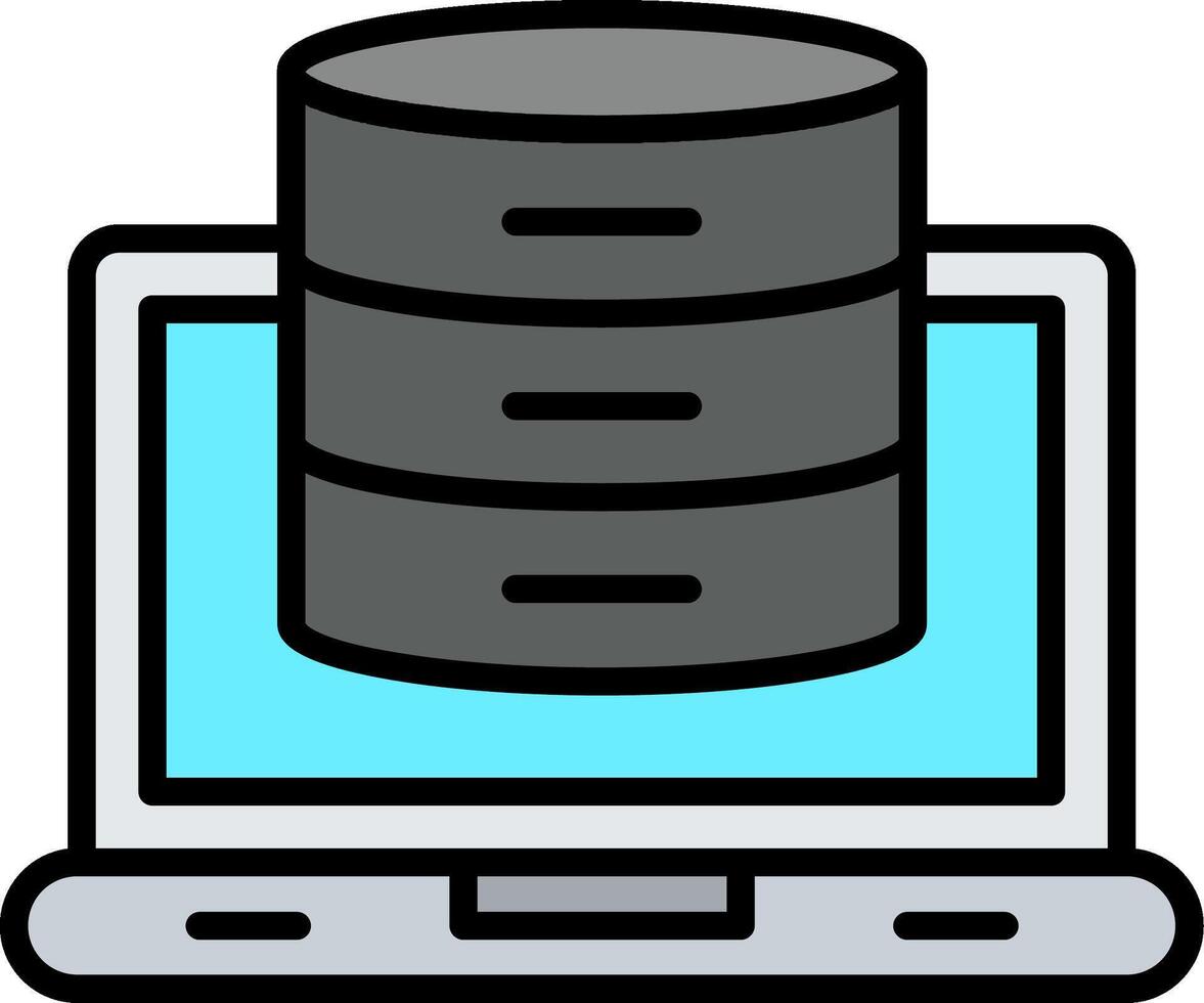 Data Transfer Line Filled Icon vector