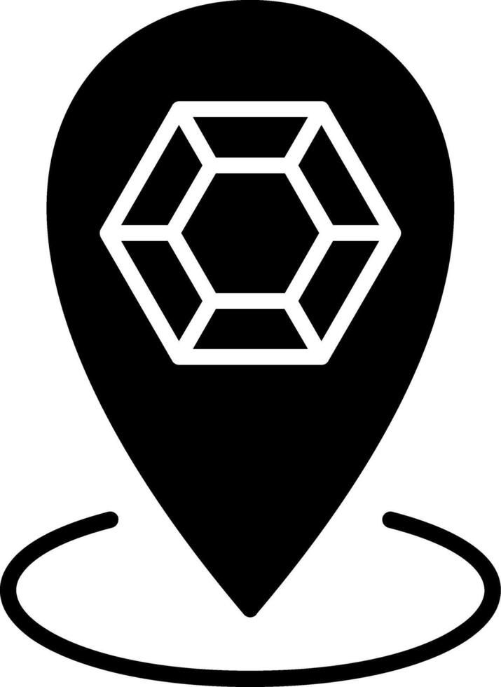 Location Glyph Icon vector