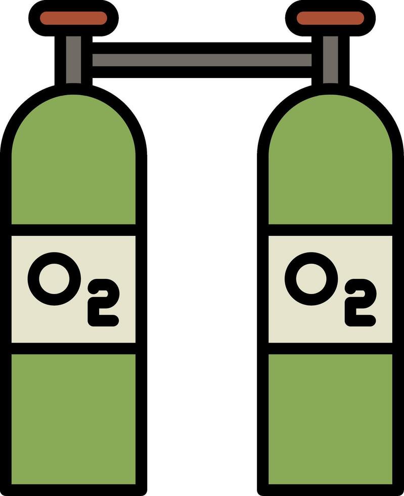 Oxygen Line Filled Icon vector