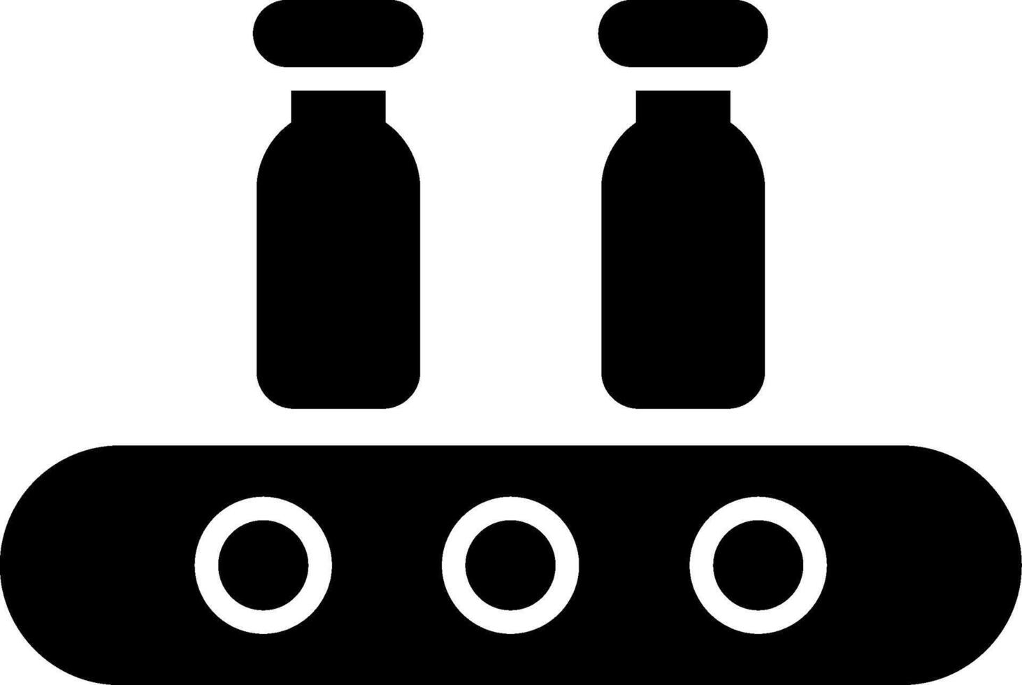 Assembly Line Glyph Icon vector