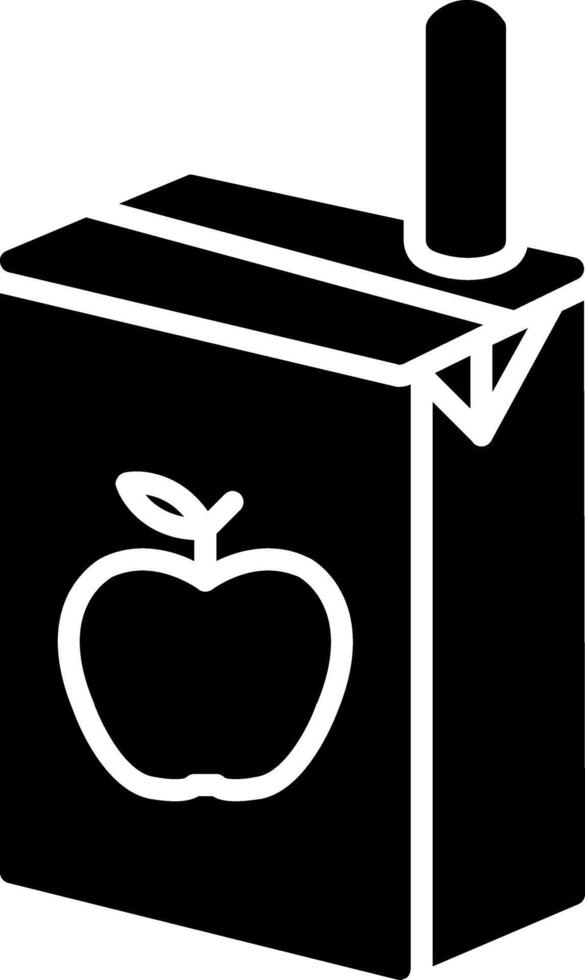 Juice Box Glyph Icon vector