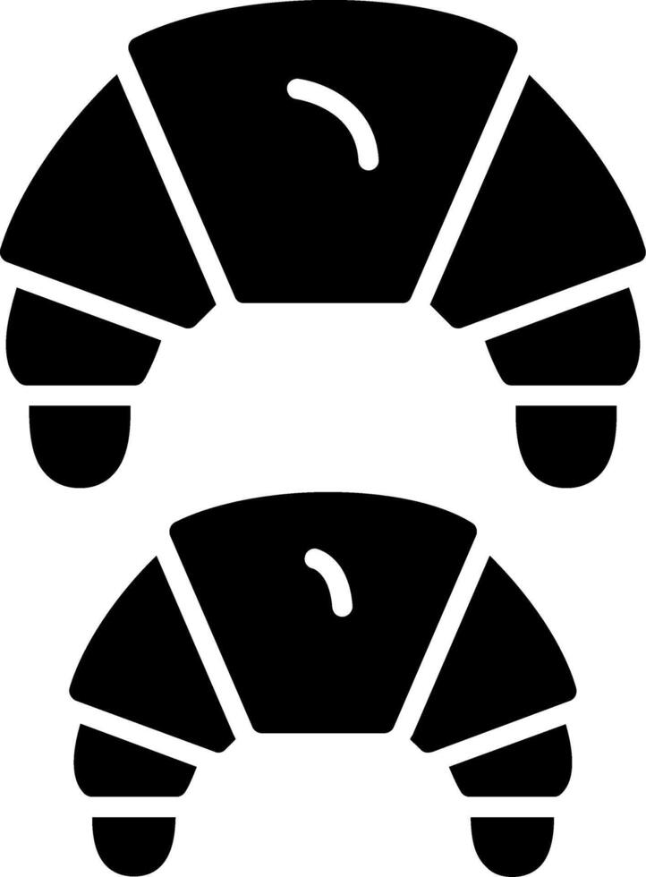 Croissant Glyph Icon vector