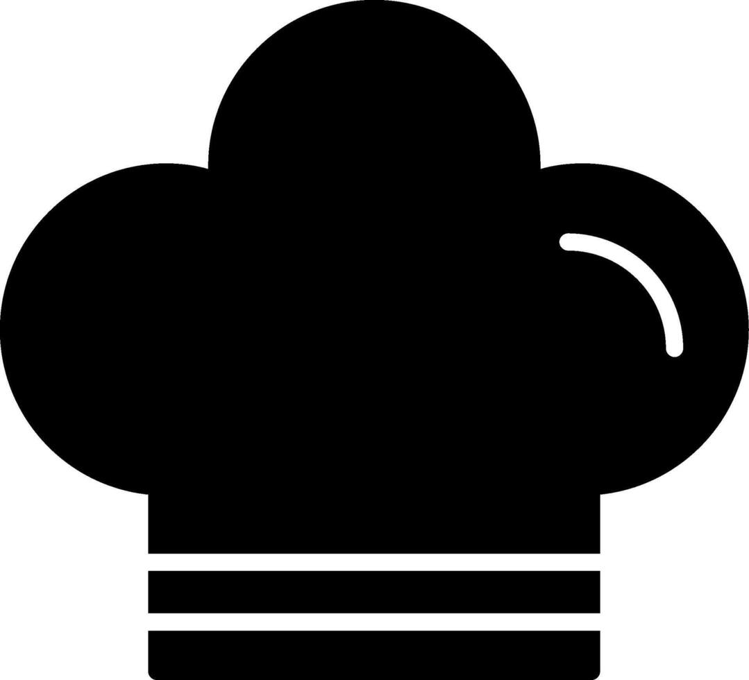 Chef Hat Glyph Icon vector