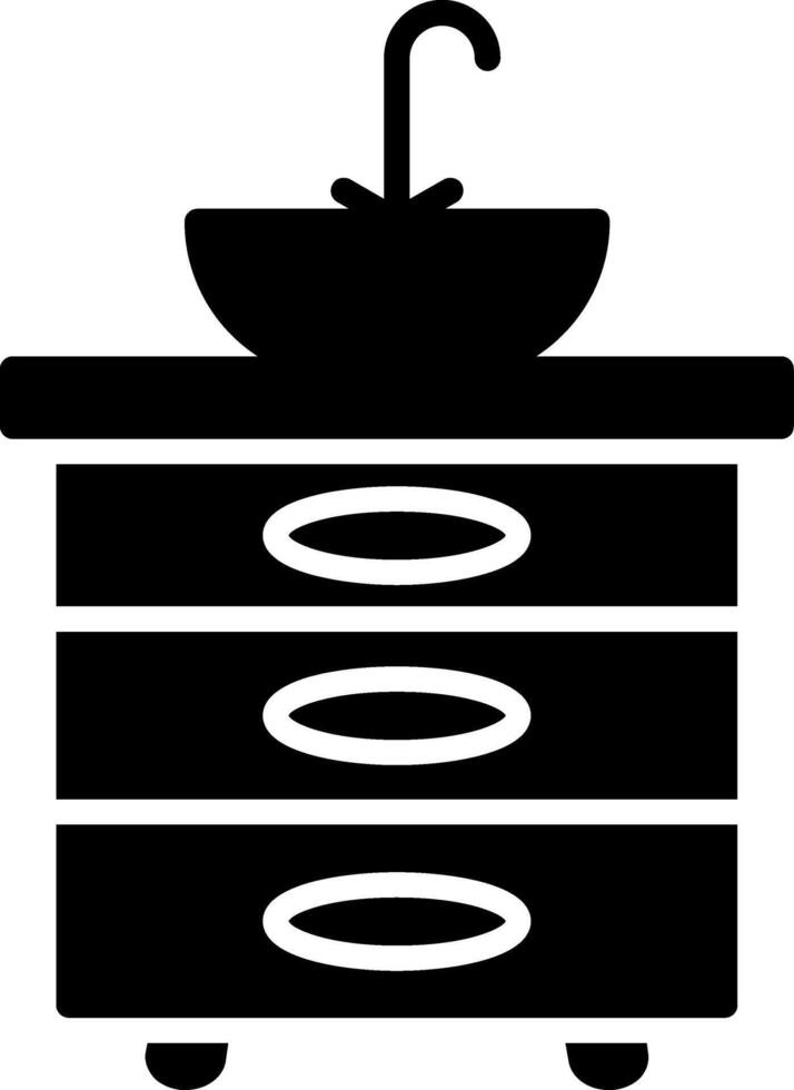 Sink Glyph Icon vector