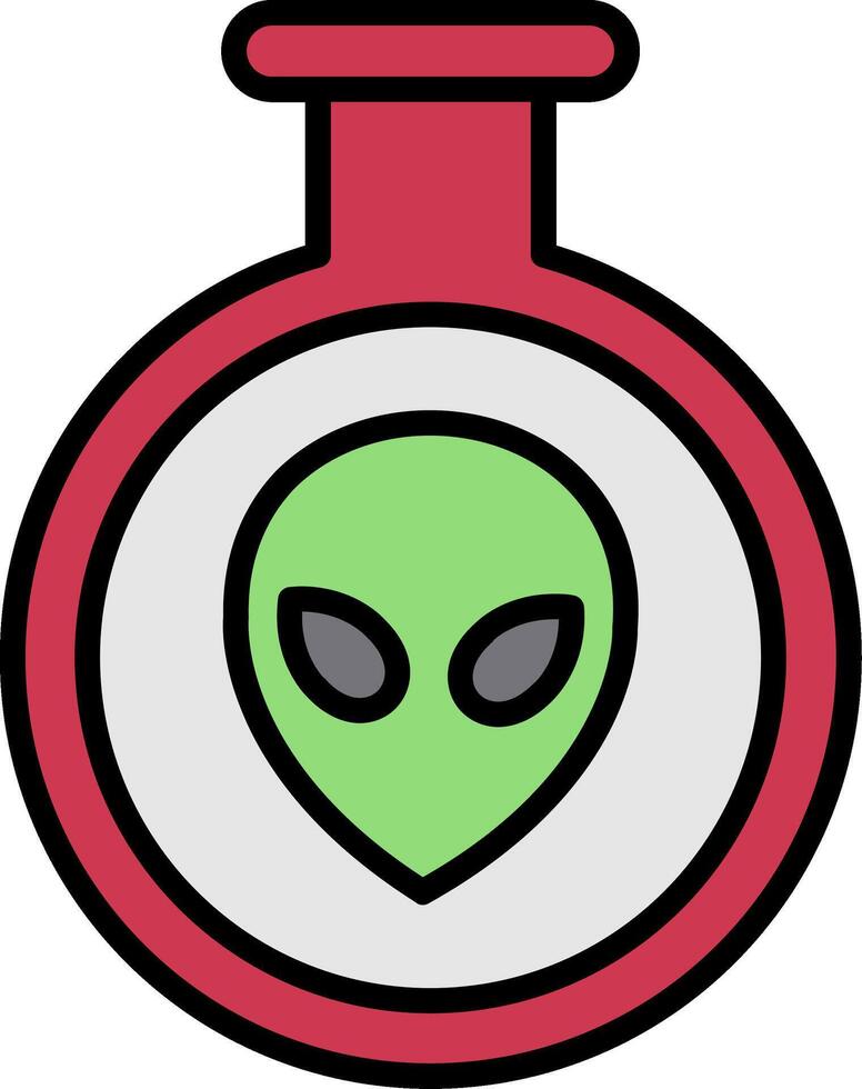 Aliens Line Filled Icon vector