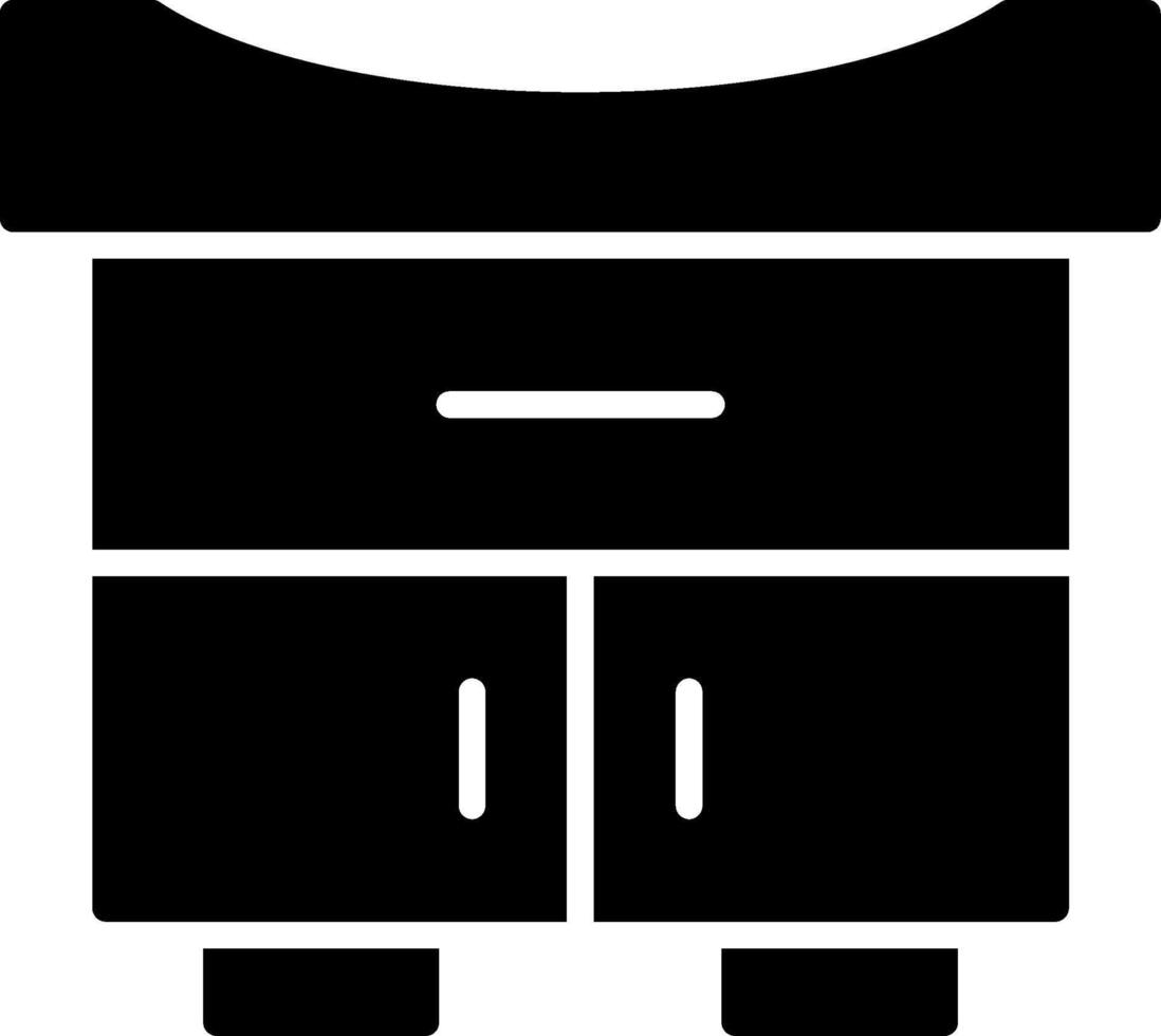 Changing Table Glyph Icon vector