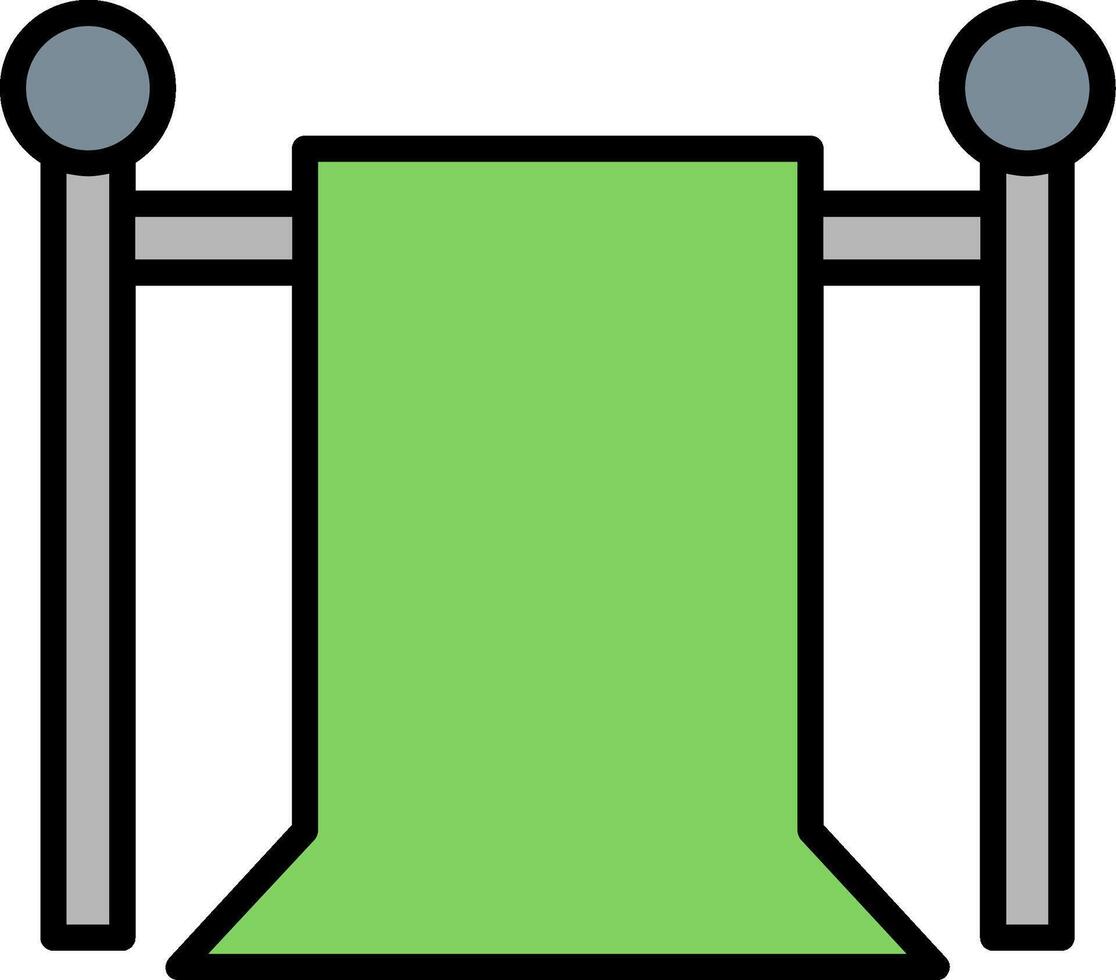 Green Screen Line Filled Icon vector