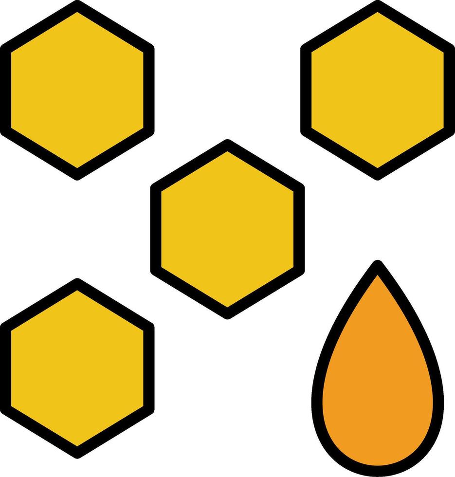 Honey Line Filled Icon vector