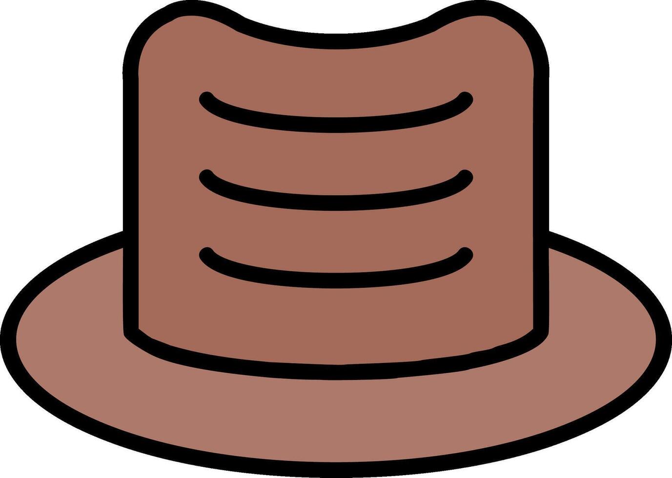 Hat Line Filled Icon vector