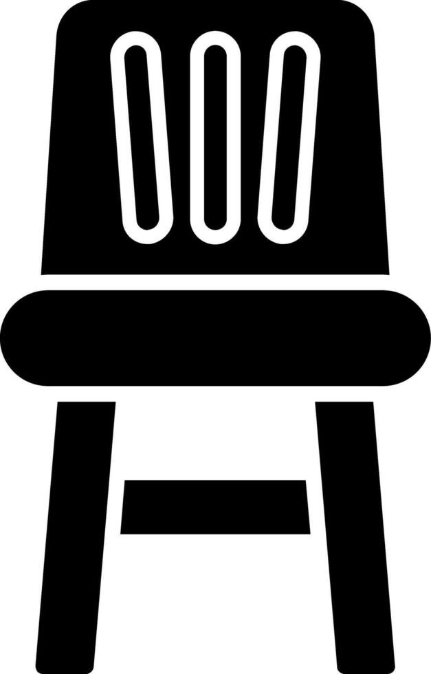 High Chair Glyph Icon vector