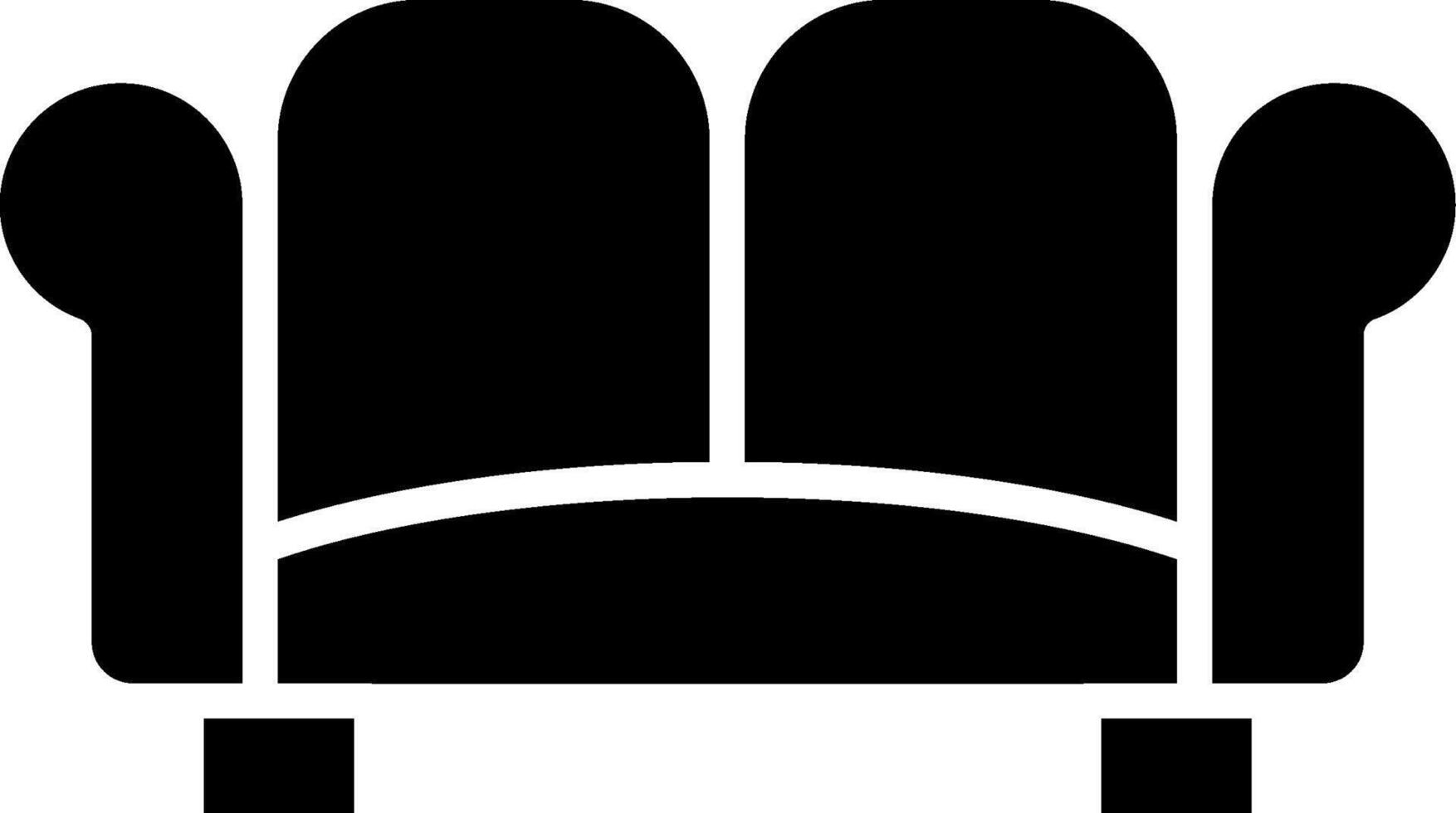 Sofa Glyph Icon vector