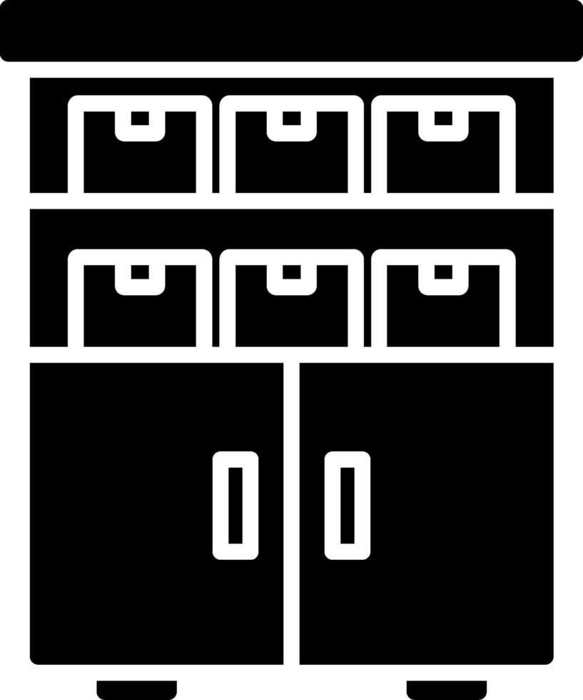 Shelves Glyph Icon vector
