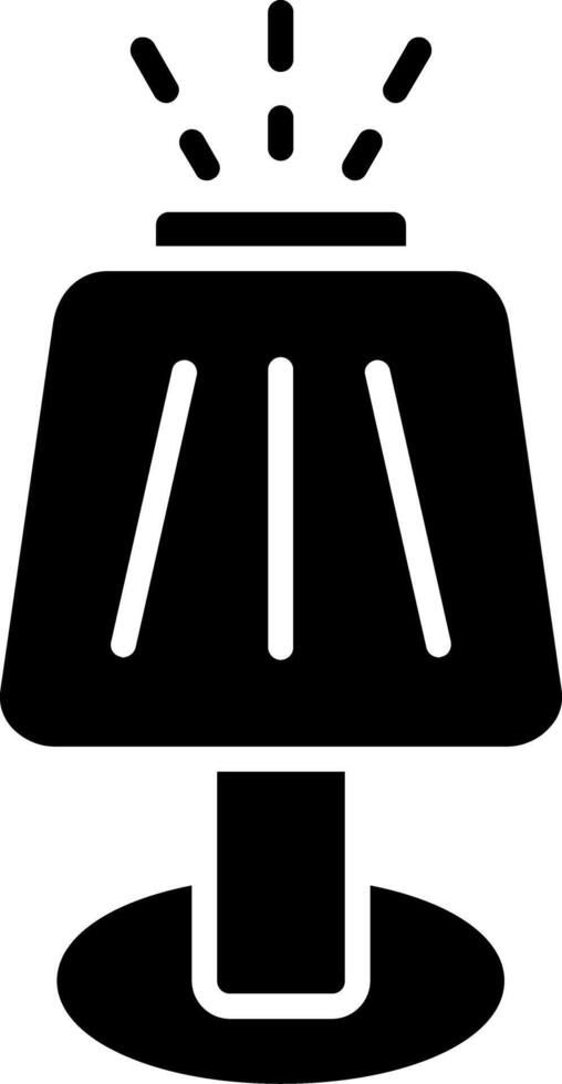 Table Lamp Glyph Icon vector