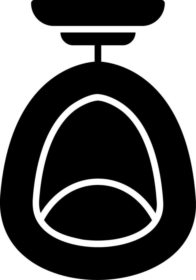 Egg Chair Glyph Icon vector