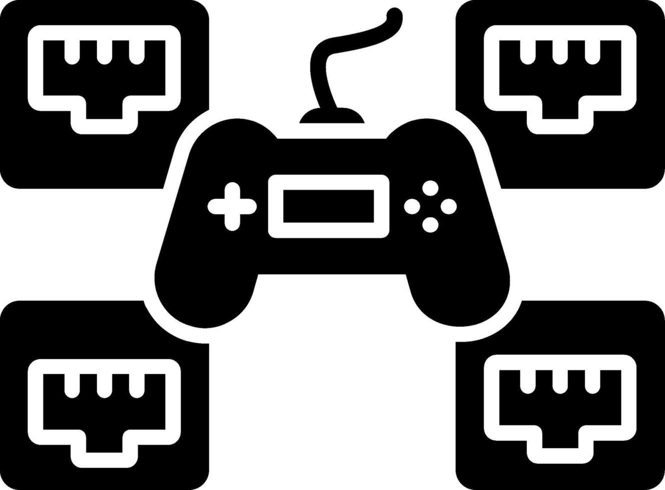 Lan Equipment Glyph Icon vector