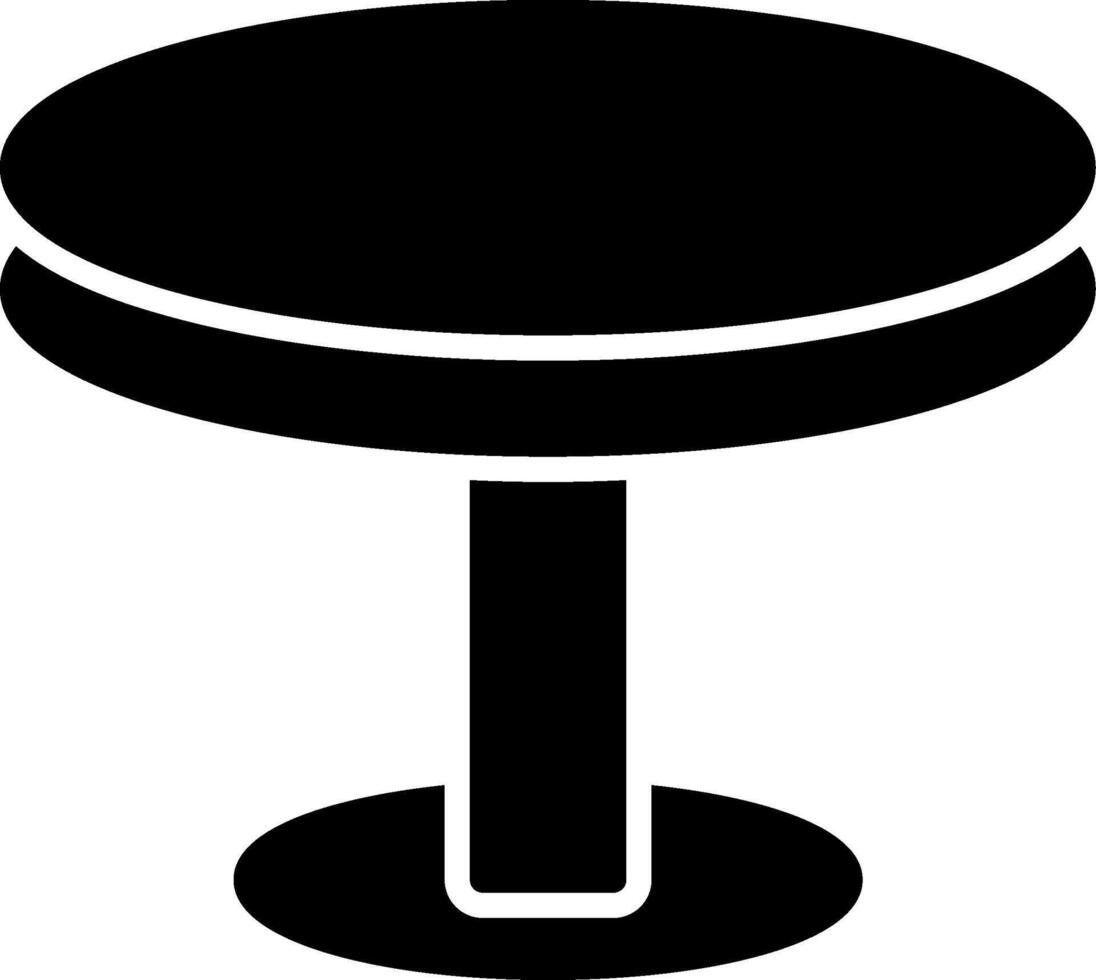Round Table Glyph Icon vector
